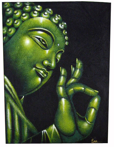 Buddha Prithvi mudra green