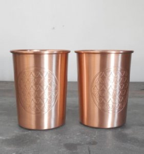 Copper cup Flower of Life (2pcs)