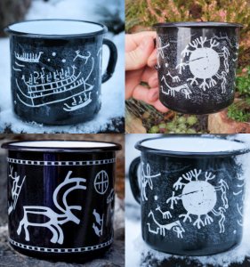 Enamel mug 380 ml Wulflund (several versions)