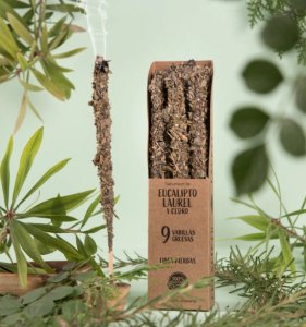 Eucalyptus, bay leaves & cedar natural incense