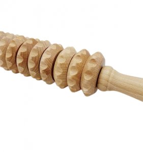 Flexible wooden massage roller