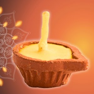 Ghee kaars in terracottapotje (12 stuks) – handgemaakt & natuurlijk