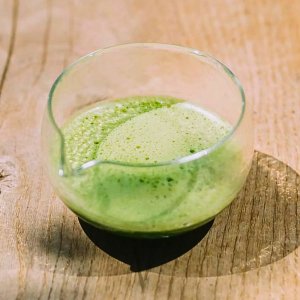 Glazen matcha kom met schenktuit – borosilicaat glas, 300 ml