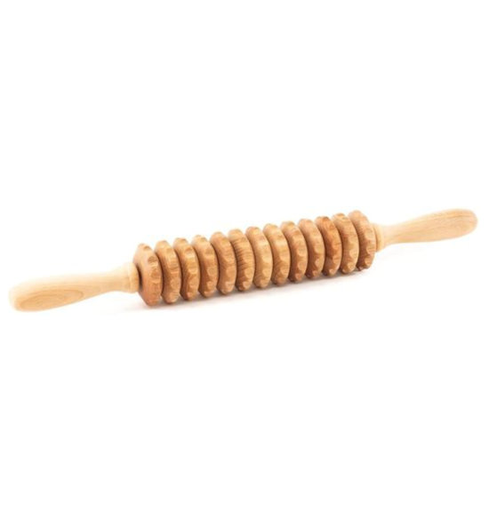 Houten Maderotherapie Massageroller ‘Koker’ – Triggerpoint & Cellulite Tool