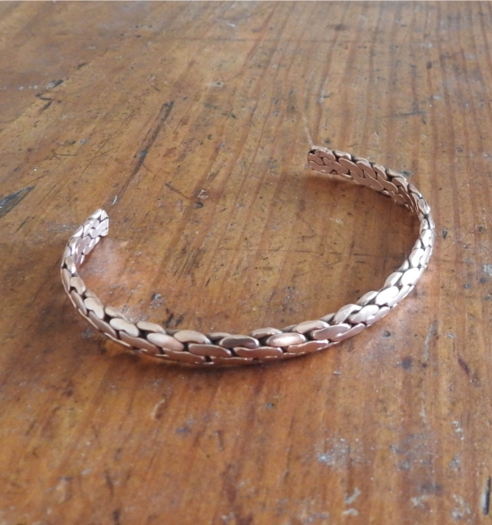 Copper Bracelet Interlock