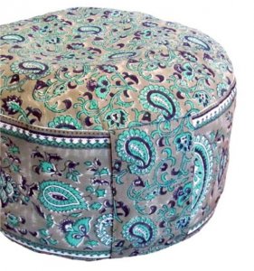 Meditation pillow Baghi round (turquois/gray)