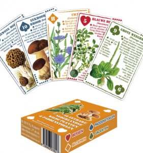 Outdoor Speelkaarten Survival, 70 Knopen & 48 Eetbare wilde planten en paddenstoelen