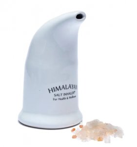 Salt pipe inhaler with himalayan salt