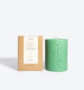 Soy scented candle Freyr with runes