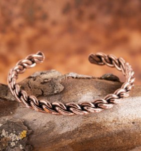 Copper Bracelet Braided
